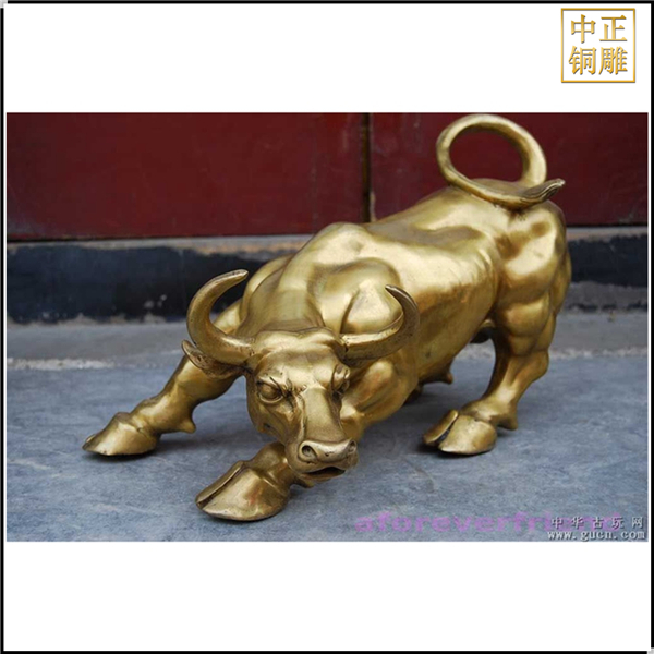 精美28CM銅牛
