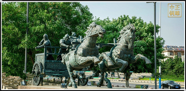 戰(zhàn)爭(zhēng)主題銅馬車(chē)雕塑
