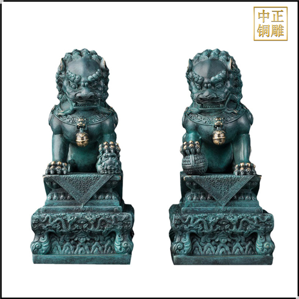 銅王府獅擺件