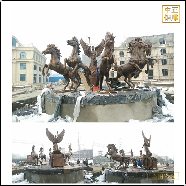 酒店小區(qū)廣場(chǎng)銅馬雕塑擺件