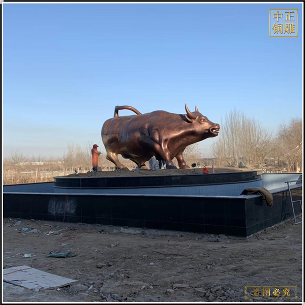 純青銅長(zhǎng)5米銅牛鑄造