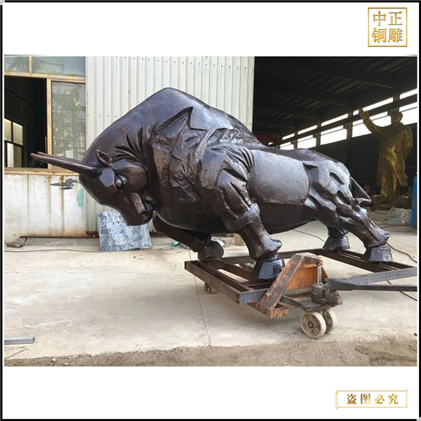 戶外商場(chǎng)牛年吉祥動(dòng)物雕塑擺件