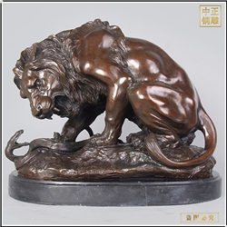 銷(xiāo)售小型銅獅子雕塑
