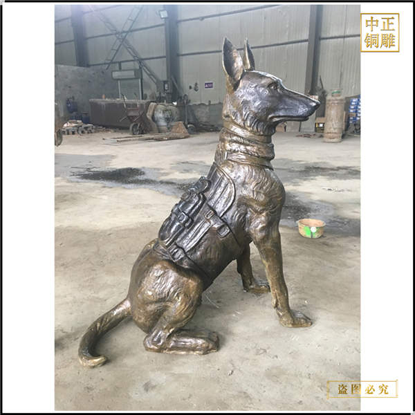 牧羊犬動(dòng)物銅雕塑鑄造