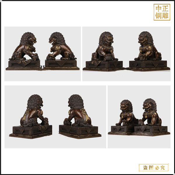 鑄銅獅子動(dòng)物雕塑
