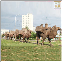 大型室外駱駝團(tuán)隊雕塑
