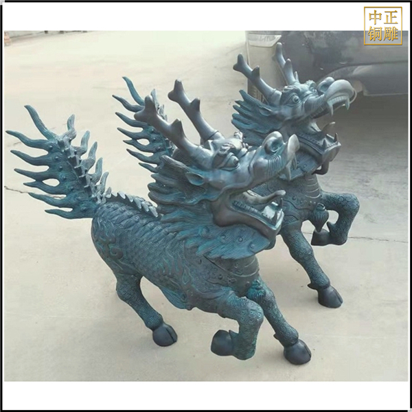 鑄造黃銅麒麟動物雕塑.jpg