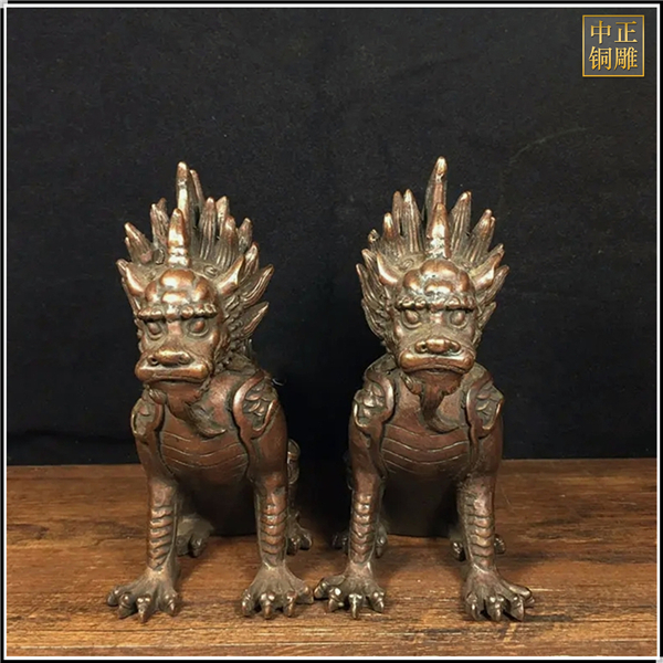 仿古做舊銅獬豸動(dòng)物雕塑.jpg
